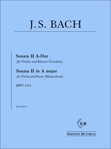 Cover - Bach, Sonate Nr. 2 A-Dur (BVW 1015)